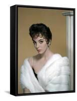 British actress Joan Collins in the 50's (photo)-null-Framed Stretched Canvas