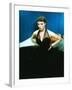 British actress Joan Collins Wwearing halter top dress with rhinestones (photo)-null-Framed Photo