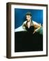 British actress Joan Collins Wwearing halter top dress with rhinestones (photo)-null-Framed Photo