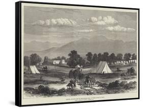 British Advance Camp to the Khyber Pass, at Hurri Singh Ka Bourj-null-Framed Stretched Canvas