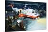 British Airways Rescue Helicopter-Wilf Hardy-Stretched Canvas