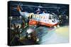 British Airways Rescue Helicopter-Wilf Hardy-Stretched Canvas