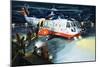 British Airways Rescue Helicopter-Wilf Hardy-Mounted Giclee Print