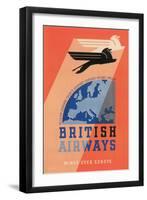 British Airways Travel Poster-null-Framed Art Print