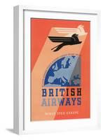 British Airways Travel Poster-null-Framed Art Print