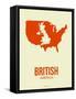 British America Poster 1-NaxArt-Framed Stretched Canvas