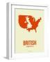 British America Poster 1-NaxArt-Framed Art Print