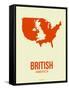 British America Poster 1-NaxArt-Framed Stretched Canvas