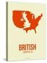 British America Poster 1-NaxArt-Stretched Canvas
