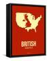 British America Poster 2-NaxArt-Framed Stretched Canvas
