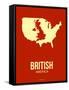 British America Poster 2-NaxArt-Framed Stretched Canvas