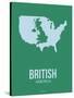 British America Poster 3-NaxArt-Stretched Canvas