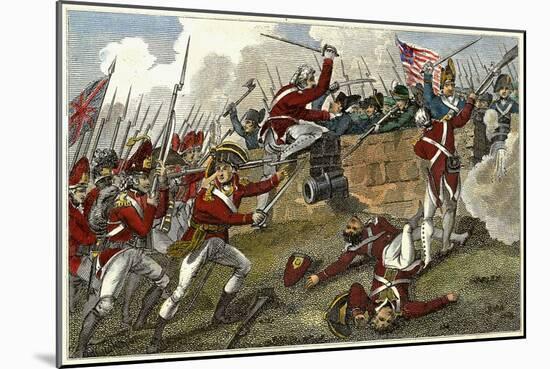 British and American Troops at the Battle of Bunker Hill During the American Revolutionary War-null-Mounted Photographic Print