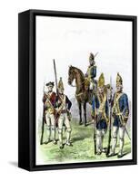 British and Hessian Soldiers in the American Revolution-null-Framed Stretched Canvas