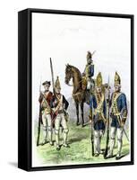 British and Hessian Soldiers in the American Revolution-null-Framed Stretched Canvas