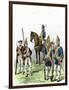 British and Hessian Soldiers in the American Revolution-null-Framed Giclee Print