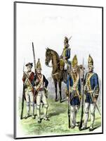 British and Hessian Soldiers in the American Revolution-null-Mounted Giclee Print