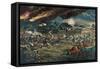 British and Japanese Infantry Engage the Boxers-null-Framed Stretched Canvas