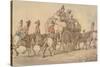 British Army Baggage Wagon and Escort, C.1800-Thomas Rowlandson-Stretched Canvas