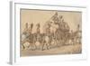 British Army Baggage Wagon and Escort, C.1800-Thomas Rowlandson-Framed Giclee Print