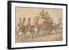 British Army Baggage Wagon and Escort, C.1800-Thomas Rowlandson-Framed Giclee Print