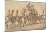 British Army Baggage Wagon and Escort, C.1800-Thomas Rowlandson-Mounted Giclee Print