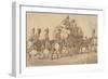 British Army Baggage Wagon and Escort, C.1800-Thomas Rowlandson-Framed Giclee Print