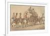 British Army Baggage Wagon and Escort, C.1800-Thomas Rowlandson-Framed Giclee Print