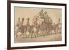 British Army Baggage Wagon and Escort, C.1800-Thomas Rowlandson-Framed Giclee Print