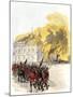 British Army Burning the White House in 1814 during the War of 1812-null-Mounted Giclee Print