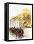 British Army Burning the White House in 1814 during the War of 1812-null-Framed Stretched Canvas