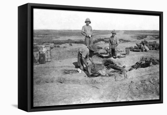 British Army C Company Cooking, Mesopotamia, Wwi, 1918-null-Framed Stretched Canvas