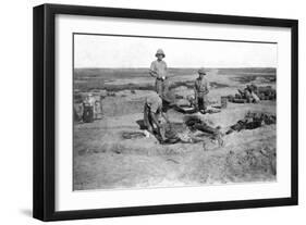 British Army C Company Cooking, Mesopotamia, Wwi, 1918-null-Framed Giclee Print