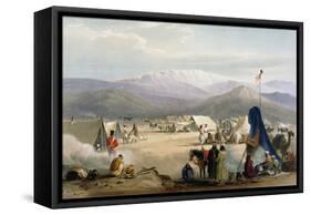 British Army Camp at Dadur at the Entrance to the Bolan Pass, First Anglo-Afghan War, 1838-1842-James Atkinson-Framed Stretched Canvas