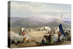 British Army Camp at Dadur at the Entrance to the Bolan Pass, First Anglo-Afghan War, 1838-1842-James Atkinson-Stretched Canvas