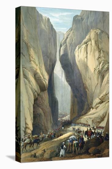 British Army Entering the Bolan Pass from Dadur, First Anglo-Afghan War, 1838-1842-James Atkinson-Stretched Canvas