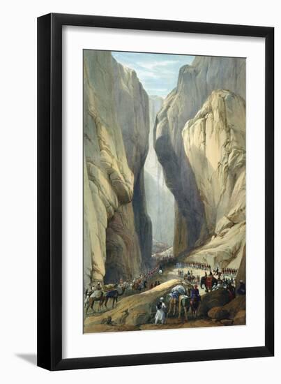 British Army Entering the Bolan Pass from Dadur, First Anglo-Afghan War, 1838-1842-James Atkinson-Framed Giclee Print