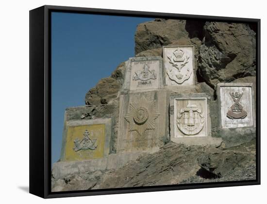 British Army Insignia, Khyber Pass, Pakistan-Robert Harding-Framed Stretched Canvas