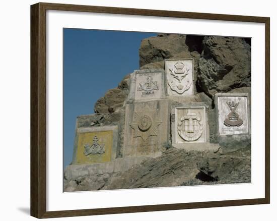 British Army Insignia, Khyber Pass, Pakistan-Robert Harding-Framed Photographic Print