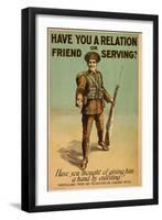 British Army Recruitment Poster-null-Framed Art Print