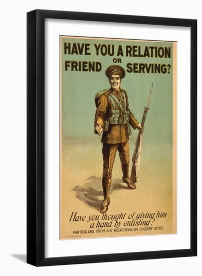 British Army Recruitment Poster-null-Framed Art Print