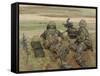 British Army Soldiers Participate in Sustained Fire Training-Stocktrek Images-Framed Stretched Canvas