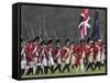 British Army Takes the Field in a Reenactment of the Surrender at Yorktown Battlefield, Virginia-null-Framed Stretched Canvas