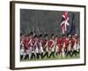 British Army Takes the Field in a Reenactment of the Surrender at Yorktown Battlefield, Virginia-null-Framed Photographic Print