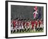 British Army Takes the Field in a Reenactment of the Surrender at Yorktown Battlefield, Virginia-null-Framed Photographic Print