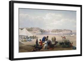 British Army under Canvas at Roree on the Indus, First Anglo-Afghan War, 1838-1842-James Atkinson-Framed Giclee Print