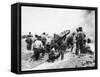 British Artillery at Gallipoli WWI-Robert Hunt-Framed Stretched Canvas