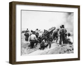 British Artillery at Gallipoli WWI-Robert Hunt-Framed Photographic Print