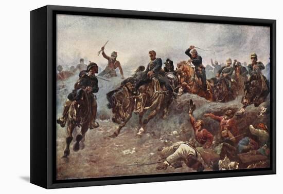 British Artillery Entering Enemy Lines at Tel El-Kebir, 1882-John Charlton-Framed Stretched Canvas