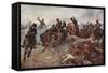 British Artillery Entering Enemy Lines at Tel El-Kebir, 1882-John Charlton-Framed Stretched Canvas